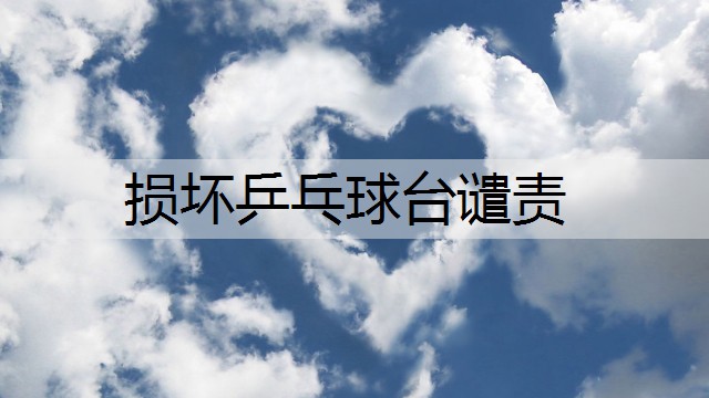 损坏乒乓球台谴责